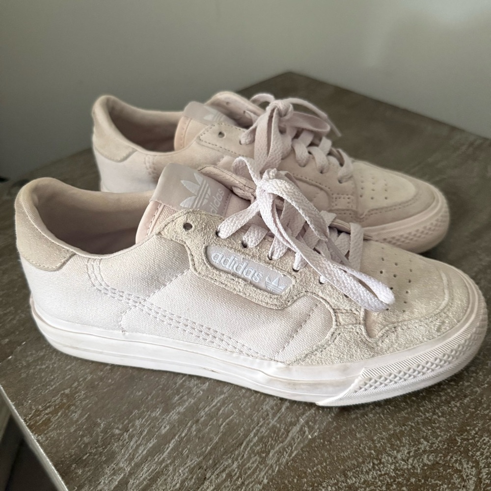 Adidas Light Pink Canvas Sneakers